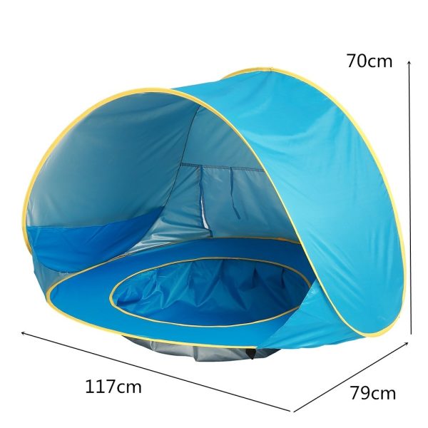 Baby Beach Tent Kids Outdoor Camping Easy Fold Up Waterproof  Up Sun Awning Tent UV-protecting - Image 9