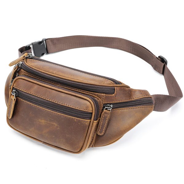 Men's Sheepskin Mobile Phone Waist Bag Sports Leisure - Image 9