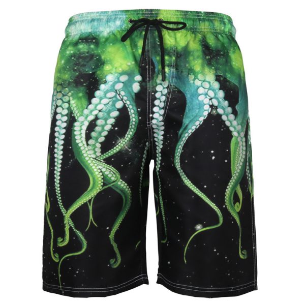 Men's Beach Pants Casual Shorts Octopus Amazon Plus Size Sweatpants - Image 7