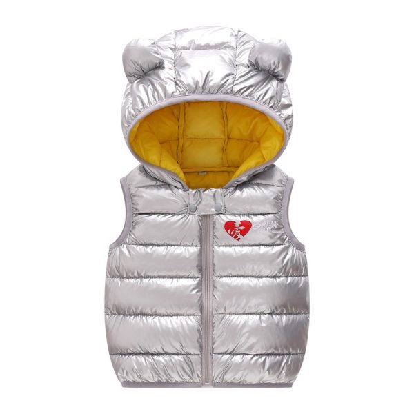Children Warm Down Vest Autumn Baby Boys Girls Sleeveless Waistcoat Kids Outerwear Vests Children Hooded Jackets - Image 7
