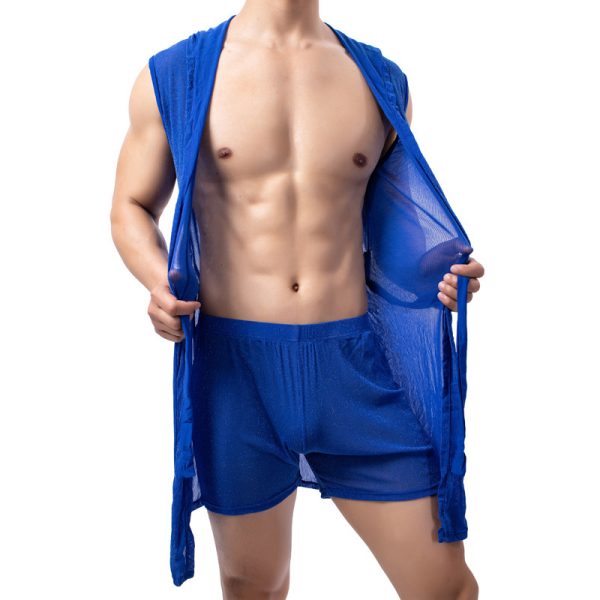 Gold Dot Bathrobe Men's Sexy Coat - Image 4