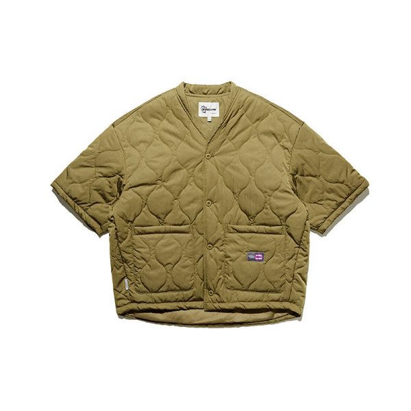 Gourd Quilted Collarless Cotton Retro - Image 2