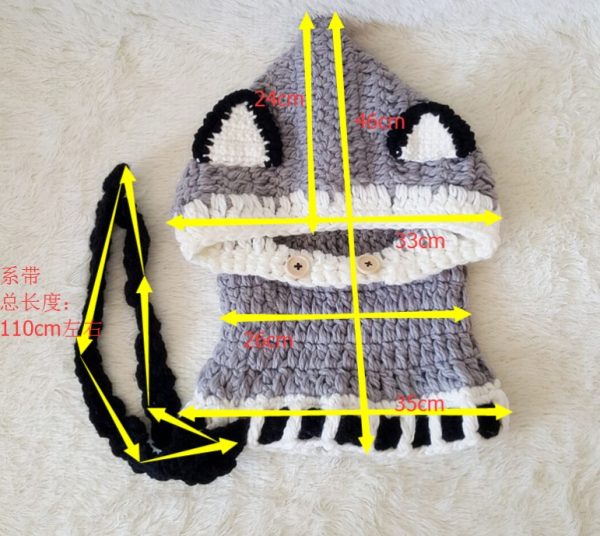 Children's wool knit hat hand-knitted warm earmuffs cape caps for men and women - Image 6