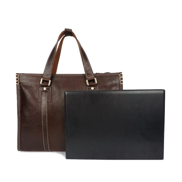 First Layer Cowhide Oily Leather Shoulder Messenger Bag - Image 2