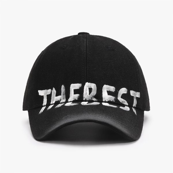 Letter Graffiti Curved Brim Soft Top Baseball Cap
