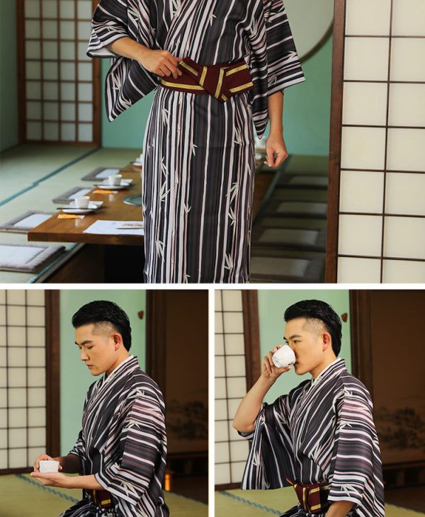 Japanese Kimono Men's Traditional Formal Wear - Image 6