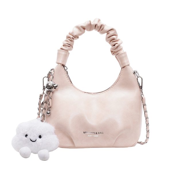 Handbag Women's Pleated Commuter Shoulder Messenger Bag - Image 7