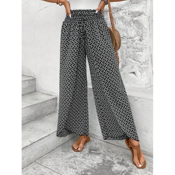 New Fashion All-match Floral Wide-leg Pants - Image 8