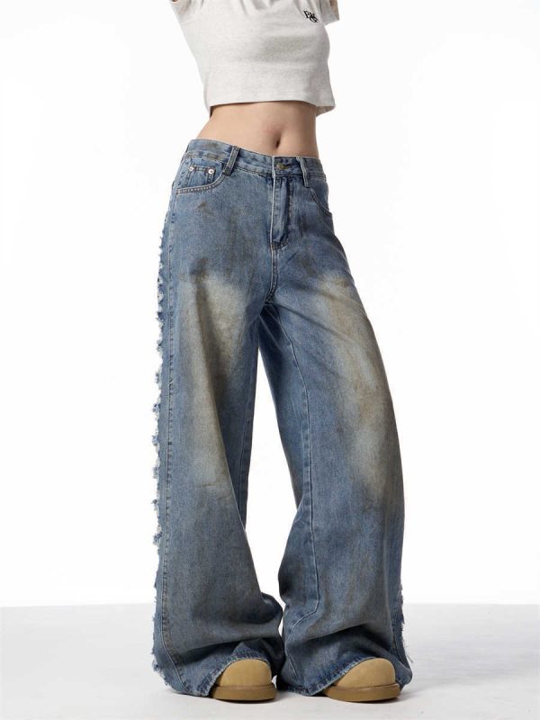 American Retro Gradient Jeans For Women's High Street - Image 3