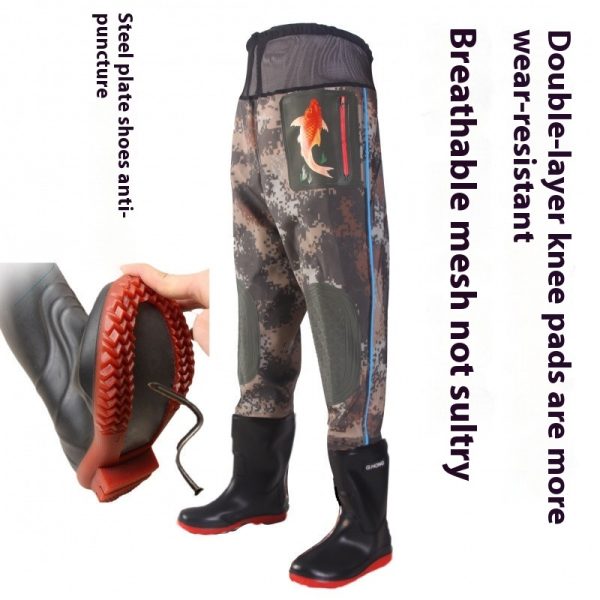 Men's Anti-piercing Thickened One-piece Fish Pants - Image 5