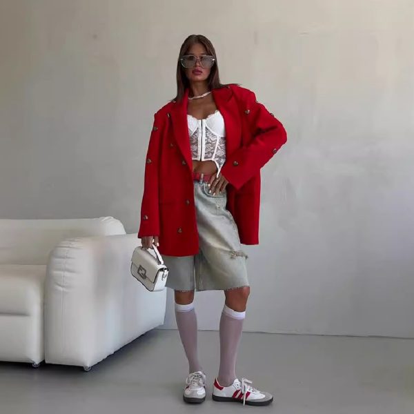 Fashion Love Decorative Suit Jacket For Women - Image 2