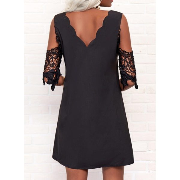A Swing Top Off-the-shoulder Half Sleeve Dress - Image 4