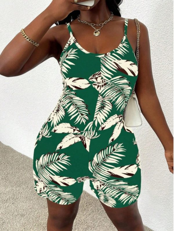 Women Casual All-Over Floral Print Sleeveless Jumpsuit - Image 5