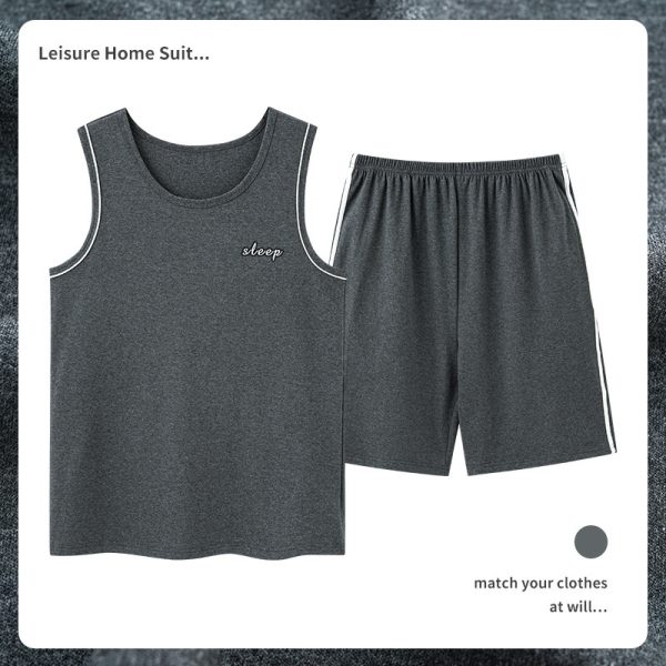 Men's Cotton Pajamas Sweat-absorbent Breathable Casual - Image 10