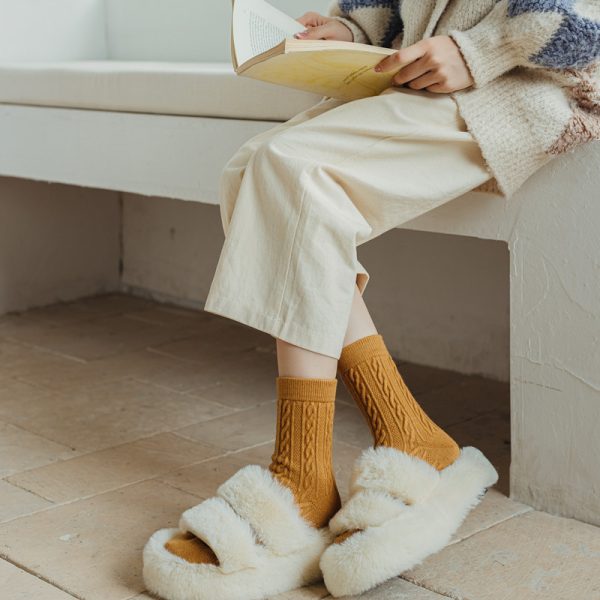 Women's Socks Japanese Style Knitting Twist - Image 3
