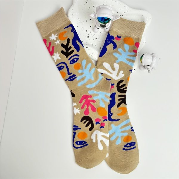 6 Pairs Of Comfortable Men's And Women's Socks - Stylish Design - Image 6