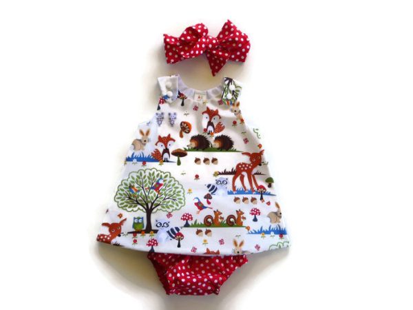 Children's Suit Girl Baby Baby Three-Piece Shorts  Headband  Dress - Image 5