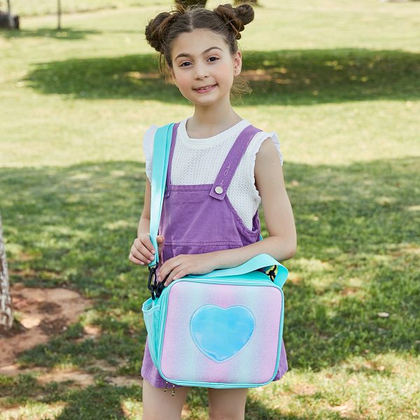 Laser Simple Rainbow Color Insulation Bento Bag - Image 5