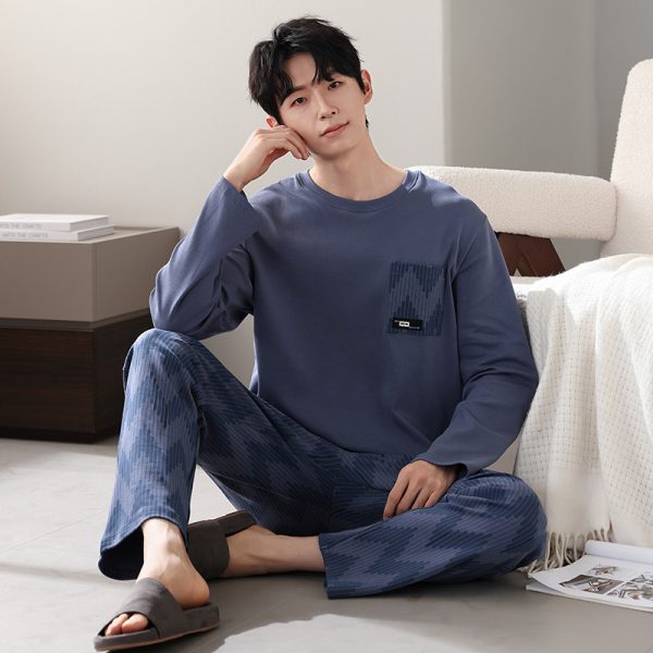 New Cotton Long Sleeve Full Cotton Casual Homewear Suit - Image 8