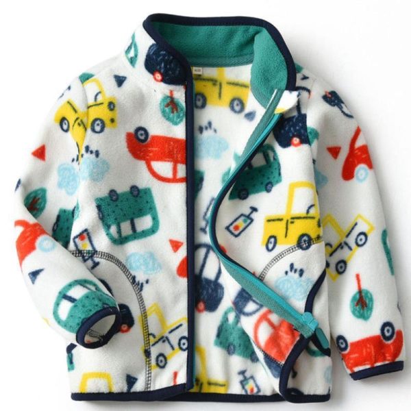 Thick Fur Printed Coats Kids Zipper - Image 6