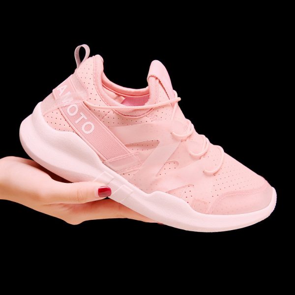 Sports Shoes Women's White Shoes Increased Breathable Casual Running Shoes - Image 3
