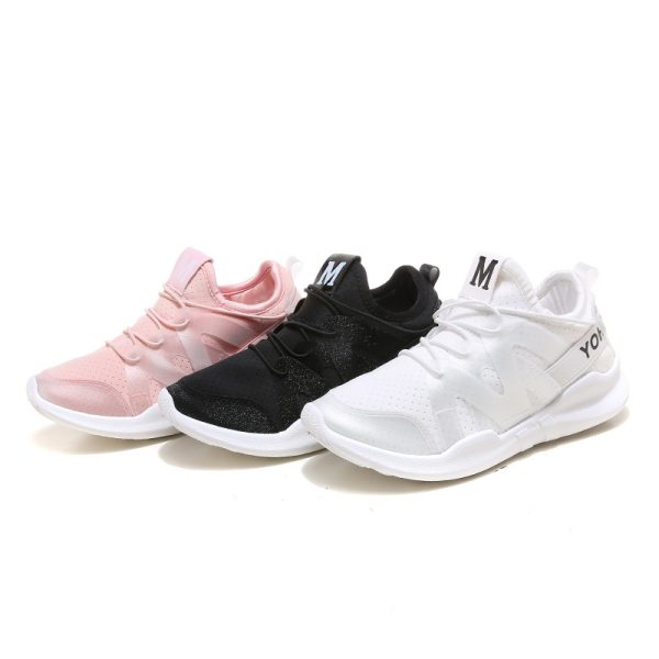 Sports Shoes Women's White Shoes Increased Breathable Casual Running Shoes - Image 5