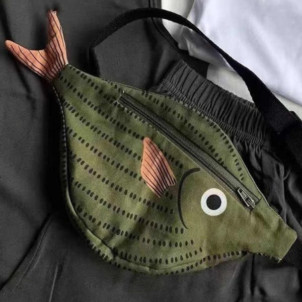 Children's Parent-child Green Fish Style Crossbody Bag - Image 2