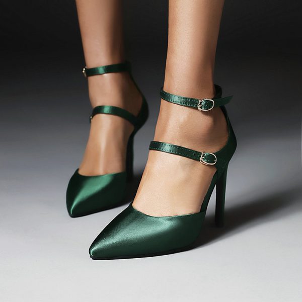 Hollow Women's Shoes Buckle Strap Stiletto Heel Pumps - Image 2