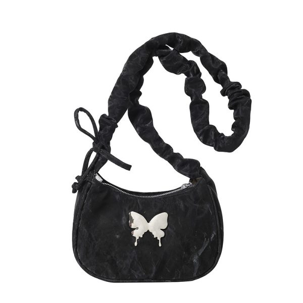 Crossbody Bag Casual Drawstring Bow Shoulder Bag - Image 5