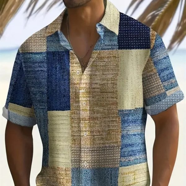 Fashion Printed Shirt Men's Clothing Print Lapel Short Sleeve - Image 10