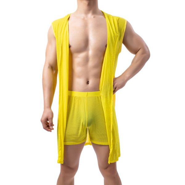 Gold Dot Bathrobe Men's Sexy Coat - Image 2