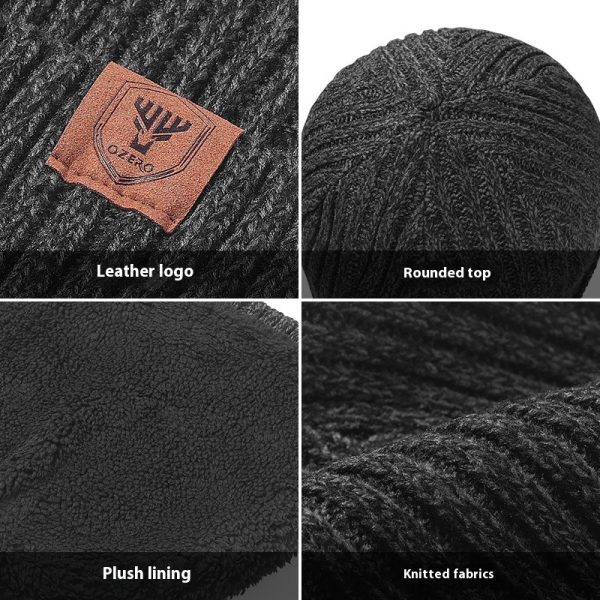 Big Head Circumference Warm Ear Protection Men's Woolen Cap - Image 3