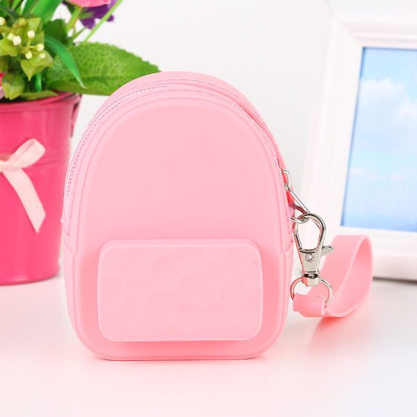 Lovely silicone earphone backpack portable handbag, handbag, handbag, purse, zero purse, children's candy color key bag manufacturer - Image 4