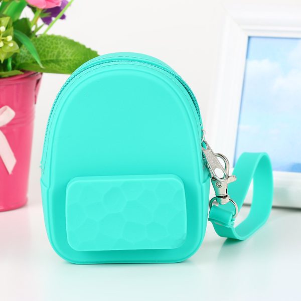 Lovely silicone earphone backpack portable handbag, handbag, handbag, purse, zero purse, children's candy color key bag manufacturer - Image 5