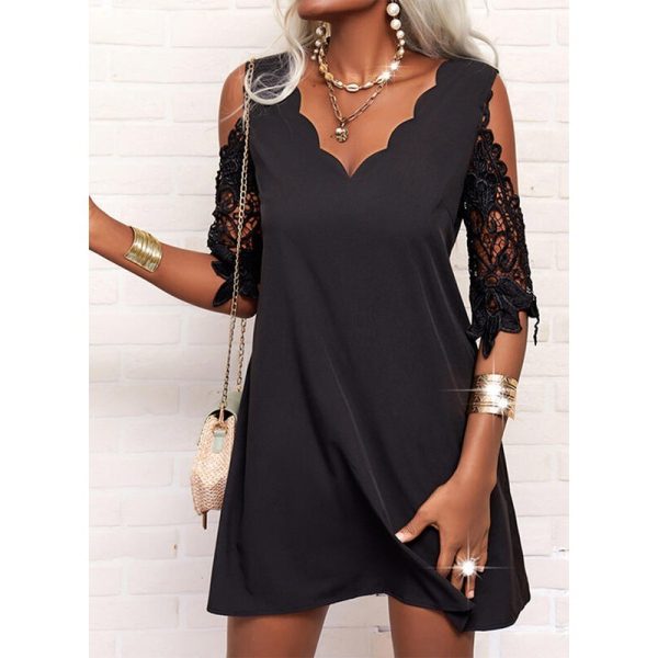 A Swing Top Off-the-shoulder Half Sleeve Dress - Image 2