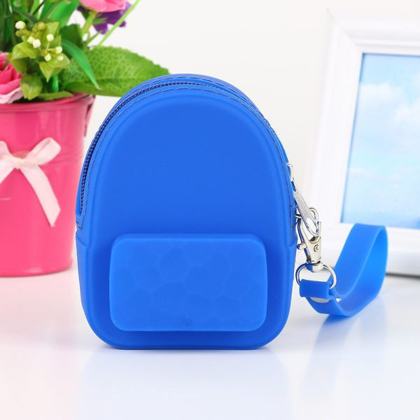 Lovely silicone earphone backpack portable handbag, handbag, handbag, purse, zero purse, children's candy color key bag manufacturer - Image 6