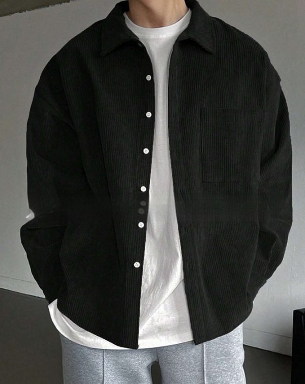 Men's Corduroy Long-sleeved Casual Shirt - Image 6