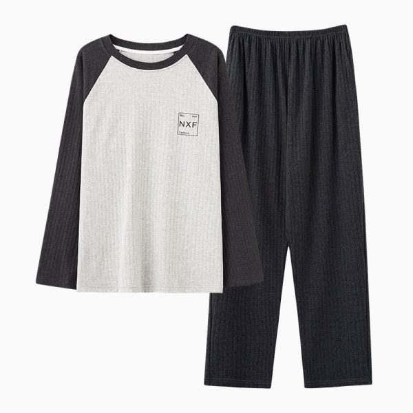 Pajamas Men's Cotton Long Sleeve - Image 4