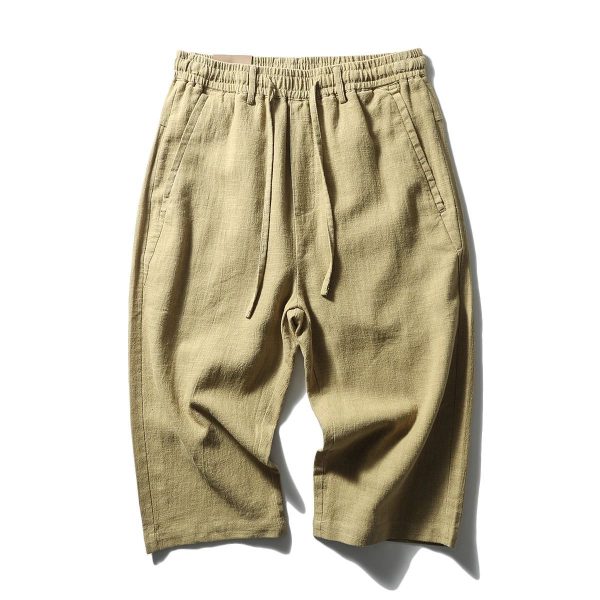 Casual Cool Breathable Cotton Linen Capri Pants - Image 4