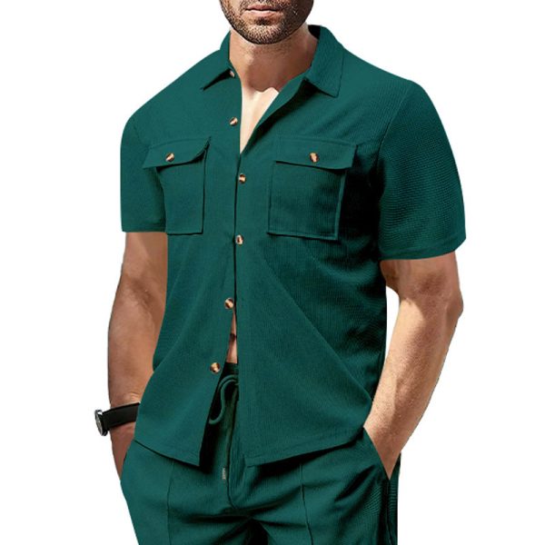 Men's Summer American Leisure Cargo Shirt - Image 6