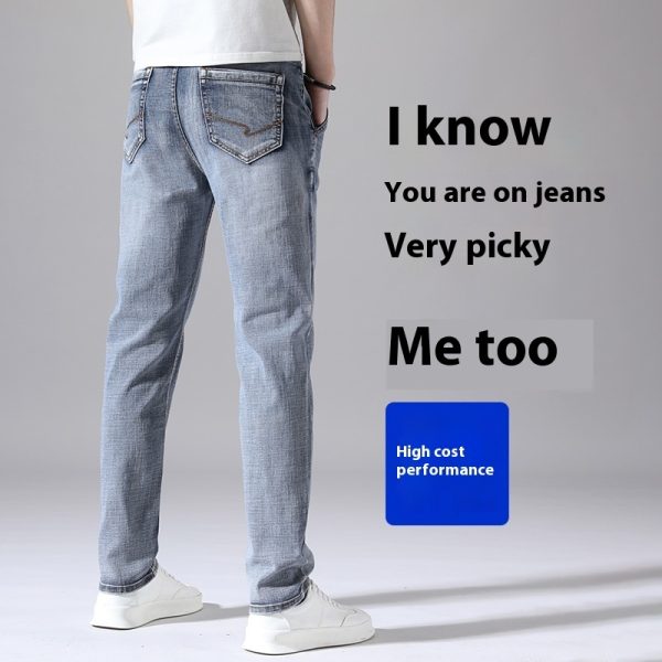 Retro Thin Jeans Straight Loose Casual Trousers Men - Image 4