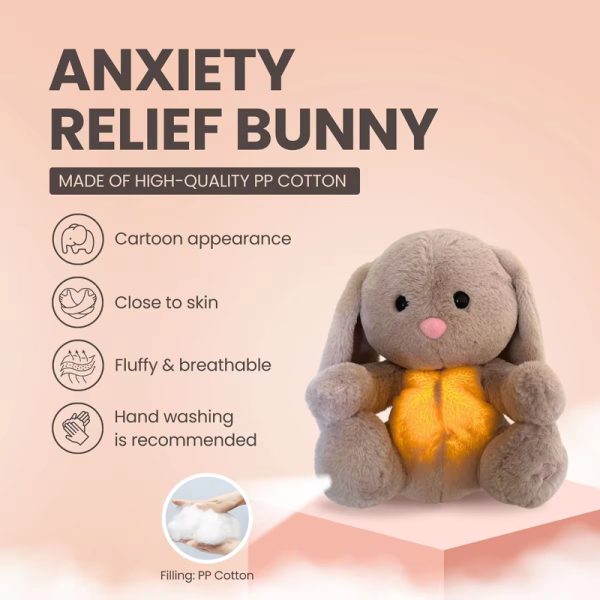 Breathing Rabbit Soothing Sensory Plush Toy With Relieve Anxiety Bunny Comforter Breathes For Newborn Conciliate Baby - Image 3