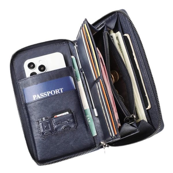 Long Top Layer Cowhide Men's Wallet Multifunctional - Image 3