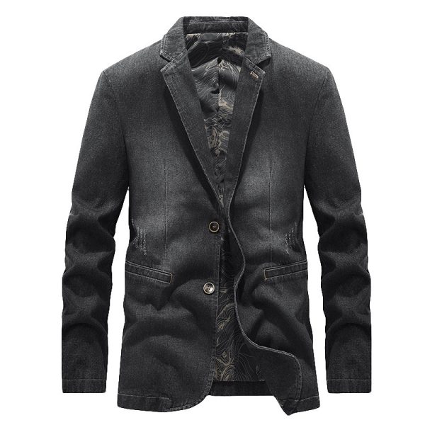 Spring And Autumn Denim Jacket Business Leisure - Image 2