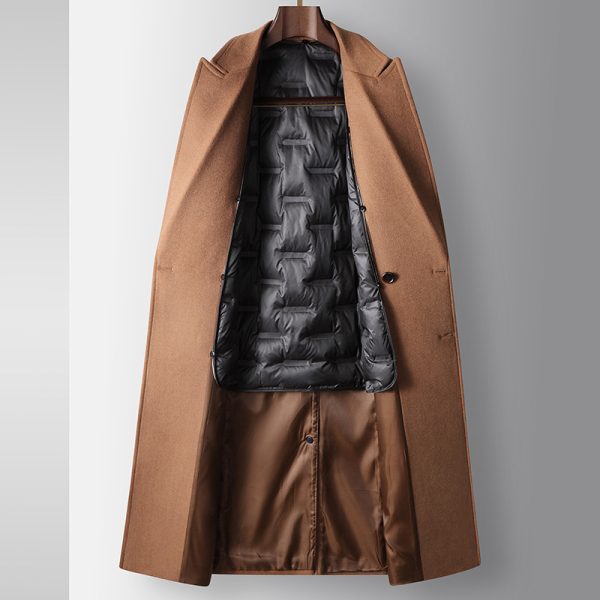White Duck Down Liner Warm Woolen Coat - Image 2