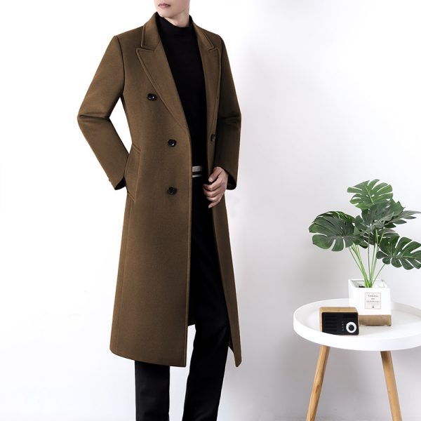Men's Long Double-sided High-end Windbreaker Wool Jacket - Image 5