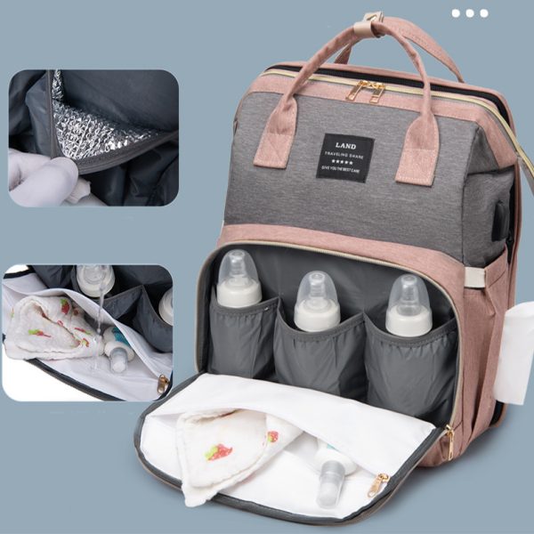 New Mummy Baby Crib Backpack Large Capacity Out Milk Insulated Bag Women - Image 6