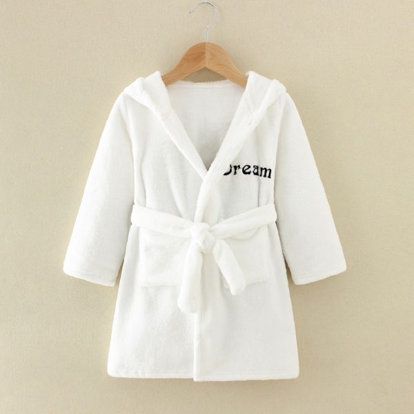 Cartoon Home Clothes Nightgown Bathrobe Children Pajamas Flannel - Image 4