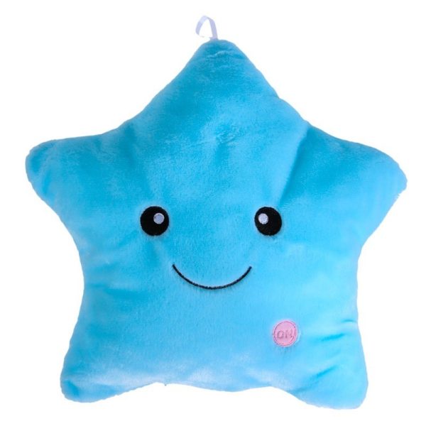 34CM Unique Toy Luminous Pillow Vivid Star Design LED Light Colorful Cushion Stars Plush Pillow Toys Gift For Kids Children Girl - Image 4