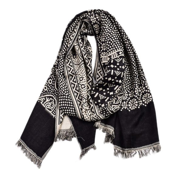 Cotton And Linen Yarn-dyed Scarf Short Beard Ethnic Style - Image 6